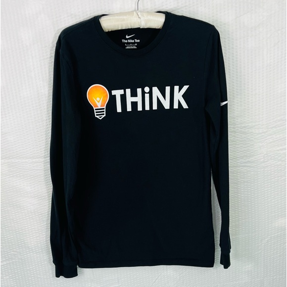 Nike Long Sleeve Black Think light bulb T-Shirt Men's Size Small - Picture 5 of 10